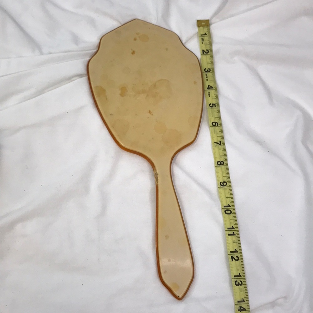 Vintage Beveled Hand Held Mirror & Brush ~ 1950’s - Picture 3 of 14